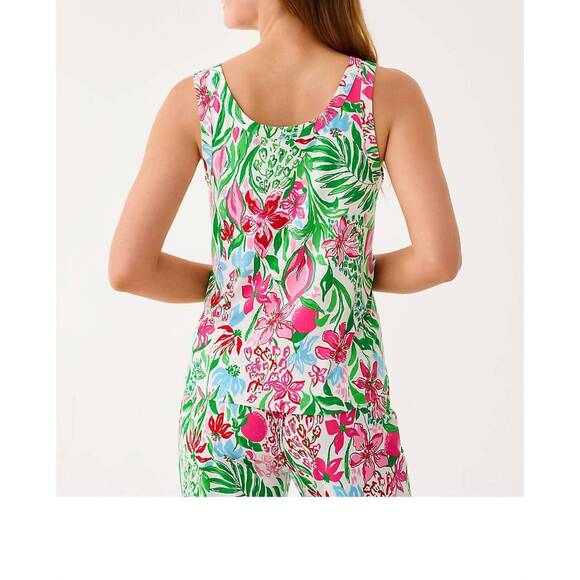 NEW LILLY PULITZER bransen pj top in glowing gardens - Picture 3 of 3